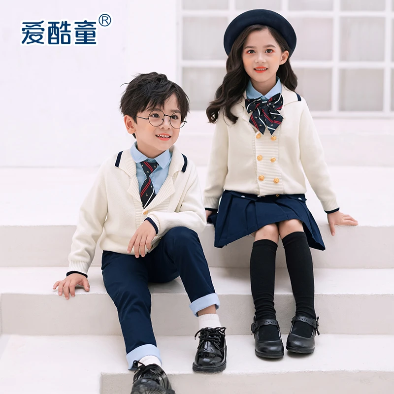 儿童演出服合唱服装男女童学生表演服装校服班服秋冬款幼儿园园服