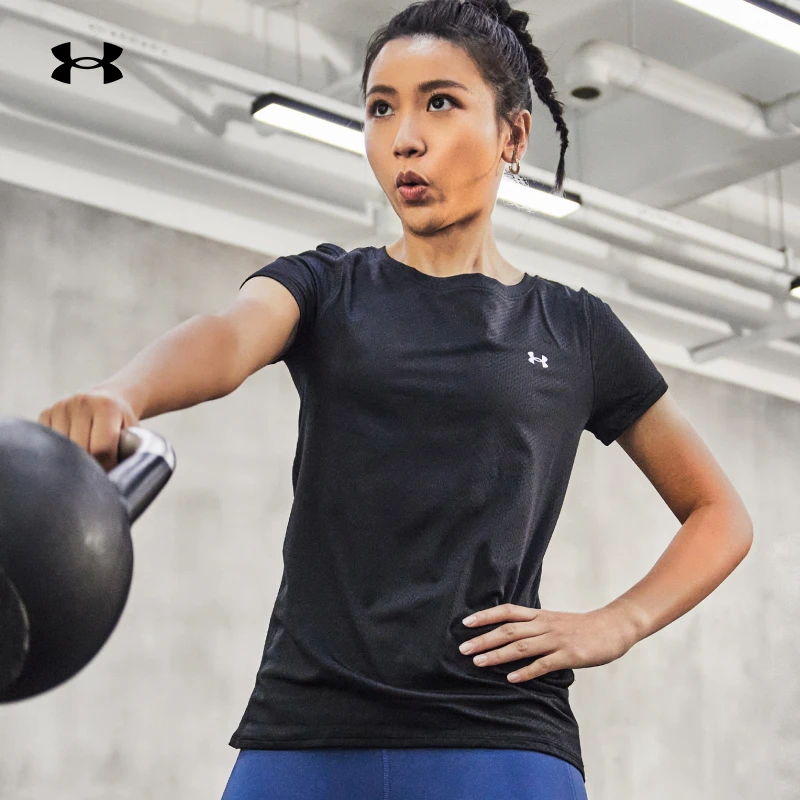 安德玛 UA春夏HeatGear®女子速干透气跑步运动短袖T恤1328964