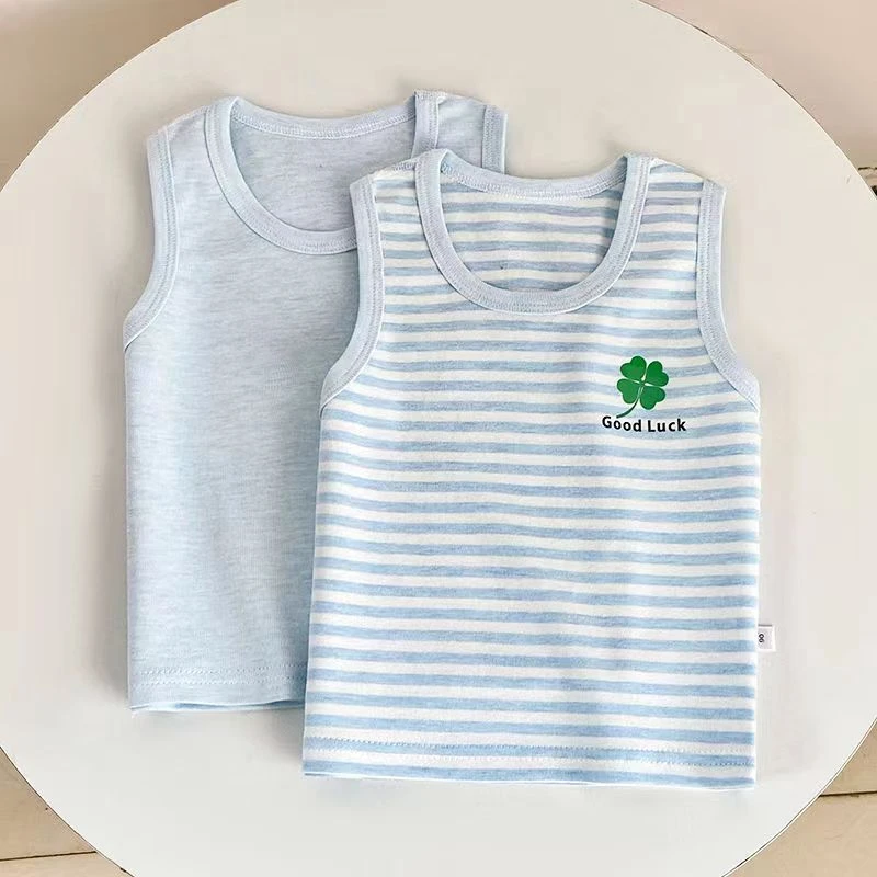 儿童背心彩棉无骨四季春秋冬款上衣保暖内穿打底女童男童夏季背心