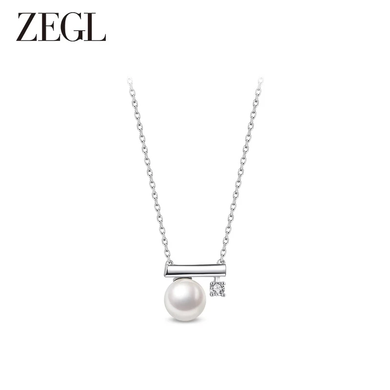 ZEGL 链子925银 平衡木项链法式轻奢高级感小众百搭新款ins锁骨链