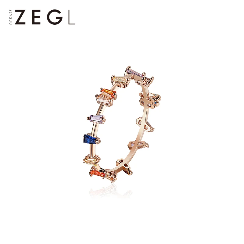 ZEGL 铜合金戒指 日式轻奢戒指女小众设计冷淡风ins时尚个性戒指
