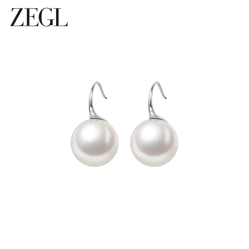 ZEGL 镀K金【姣姣澄光】耳环轻奢气质简约素款设计感首饰