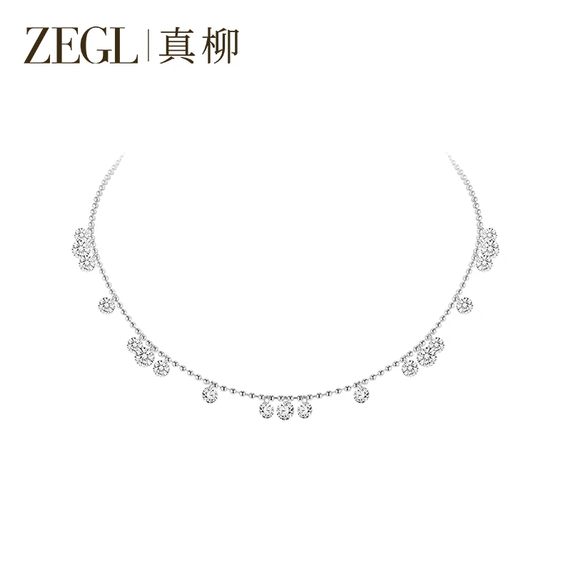 ZEGL 镀K金 设计师悸动星河流苏项链小众锁骨链高级感配饰品