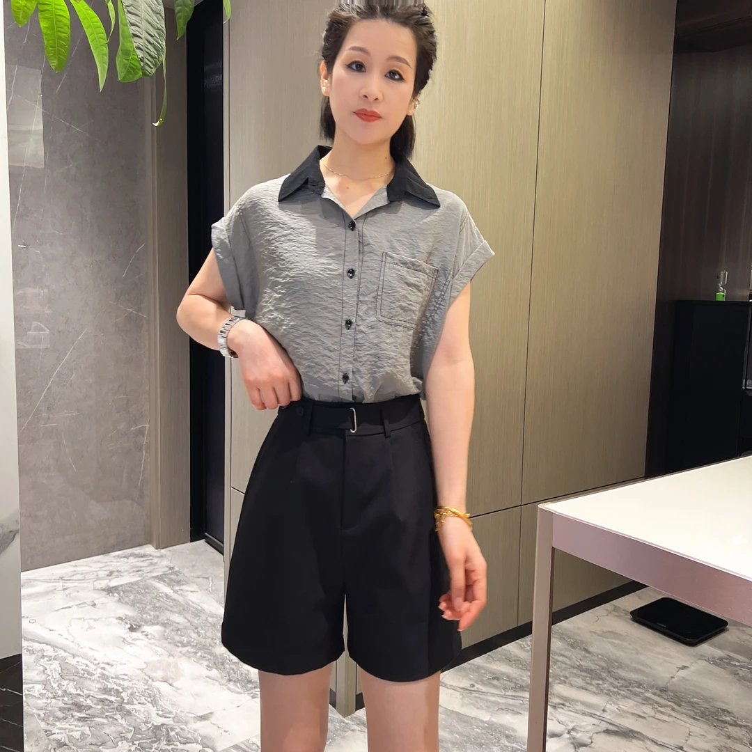 女人阁(1611短裤）新季新款休闲时尚舒服西装短裤