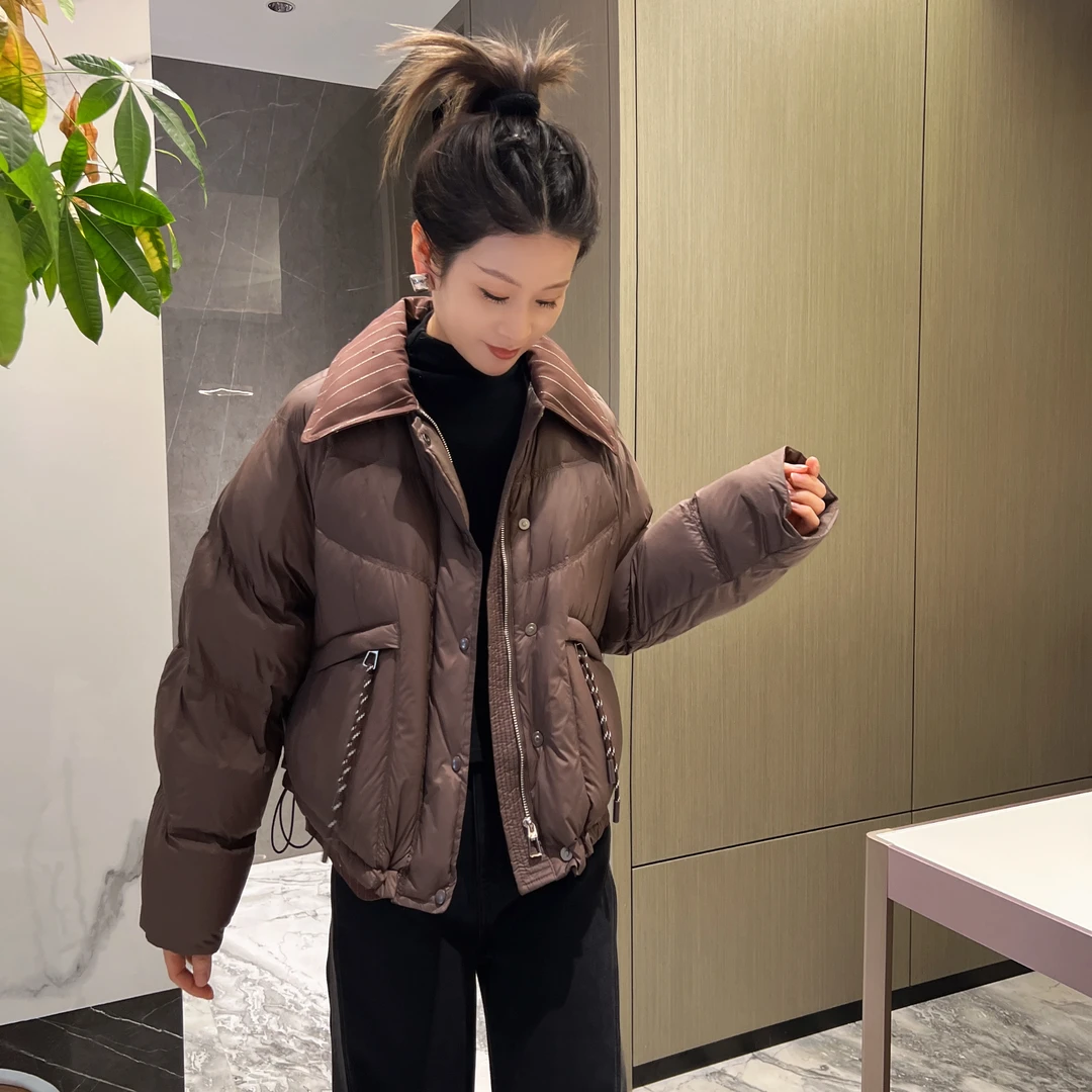 女人阁（保暖羽绒服假两件）25年新款时尚休闲韩版个性羽绒服