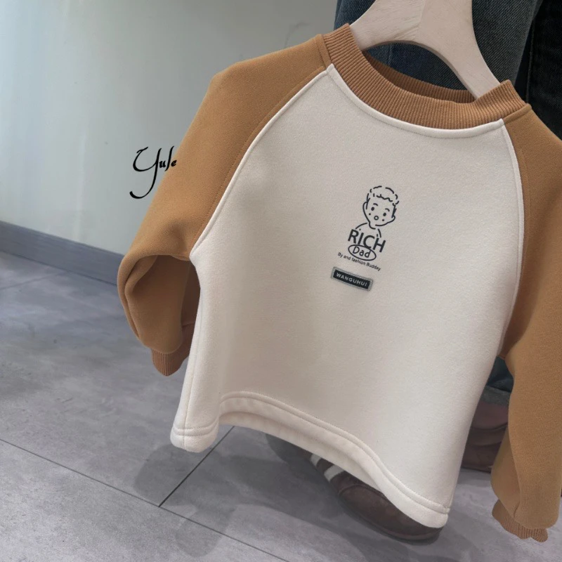 爆款新品加绒一体绒加厚打底卫衣修身加厚保暖上衣