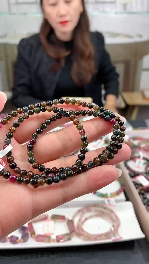 【闪购商品】碧玺手串未镶嵌多样性发一条