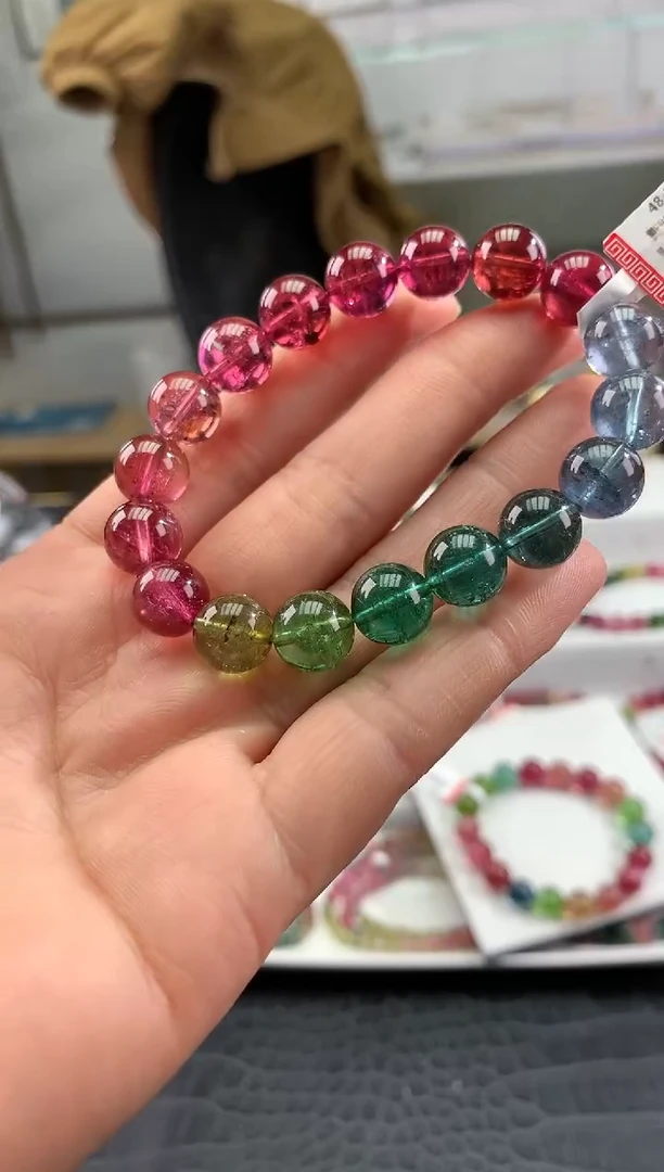 【闪购商品】碧玺手串未镶嵌多样性发一条