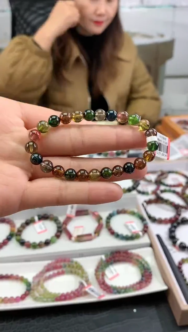 【闪购商品】碧玺手串未镶嵌多样性发一条