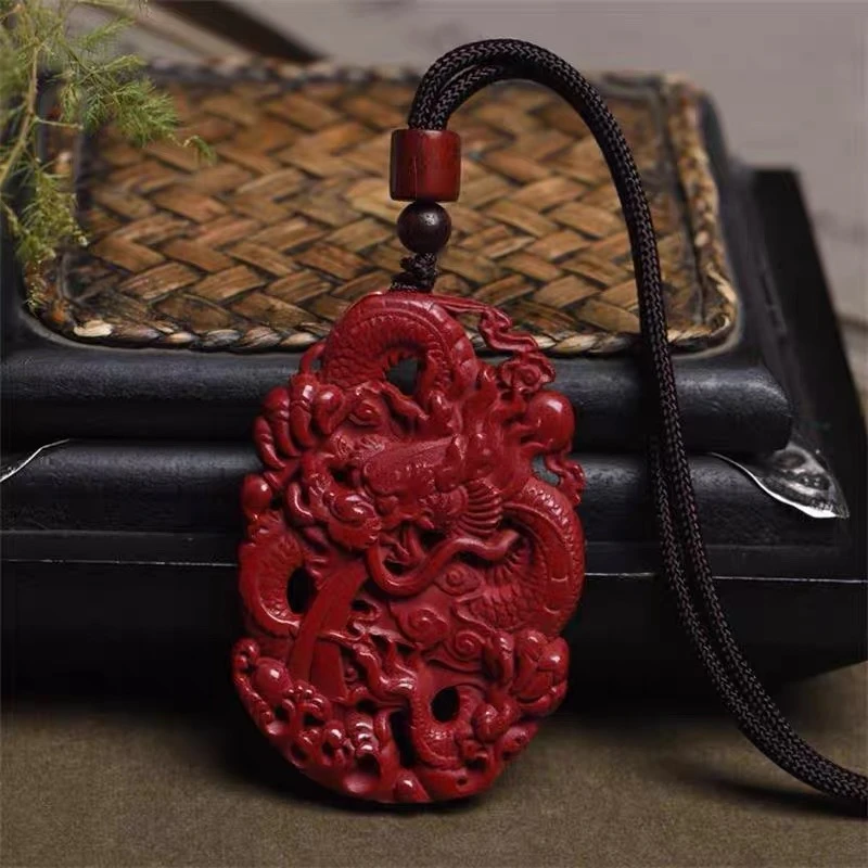 含辰砂工艺品043雕刻版龙牌吊坠