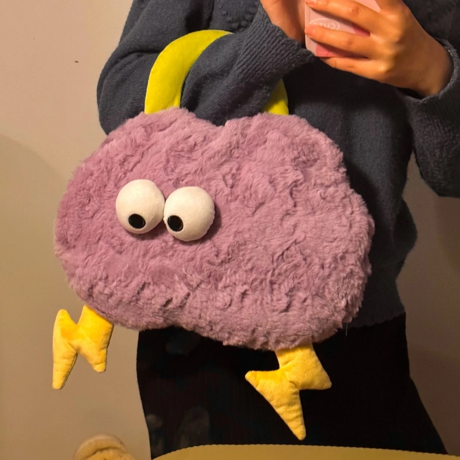 手提云朵热水袋充电暖宝宝防爆可爱暖手宝女毛绒冬季暖水袋电热宝