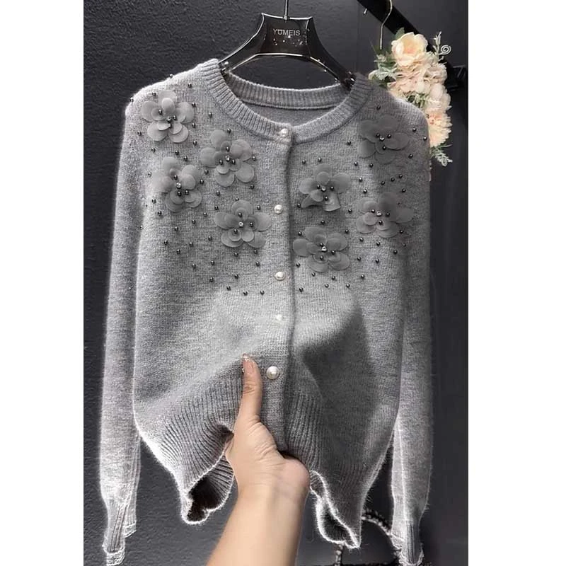 【花园】高级感手工定花针织开衫毛衣24