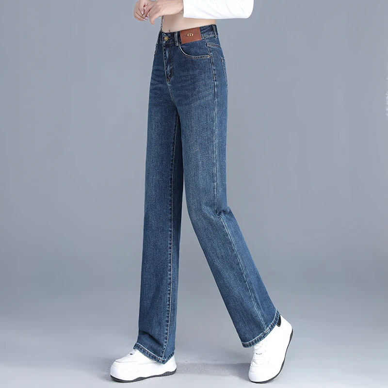 哥弟阿玛施正品窄版牛仔裤2025新款春秋高腰显瘦时尚百搭直筒裤子