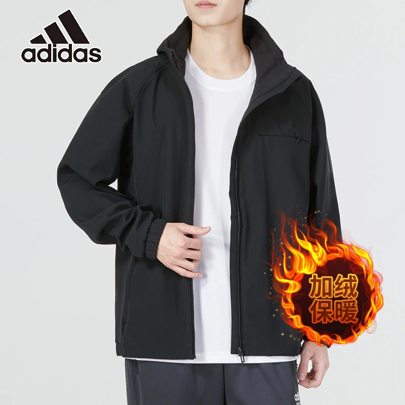 【澄子】Adidas/阿迪达斯2023冬男运动休闲连帽运动夹克外套HP1414