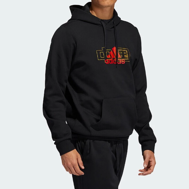 adidas阿迪达斯卫衣男春秋季防风连帽经典运动休闲套头衫HF4671