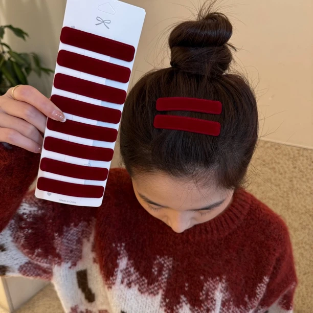 五金女孩 秋冬植绒BB夹碎发夹刘海夹时尚大方