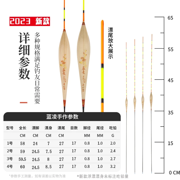 蓝凌芦苇浮漂鲫鱼鲤鱼通用，瑕疵浮漂，型号随机发