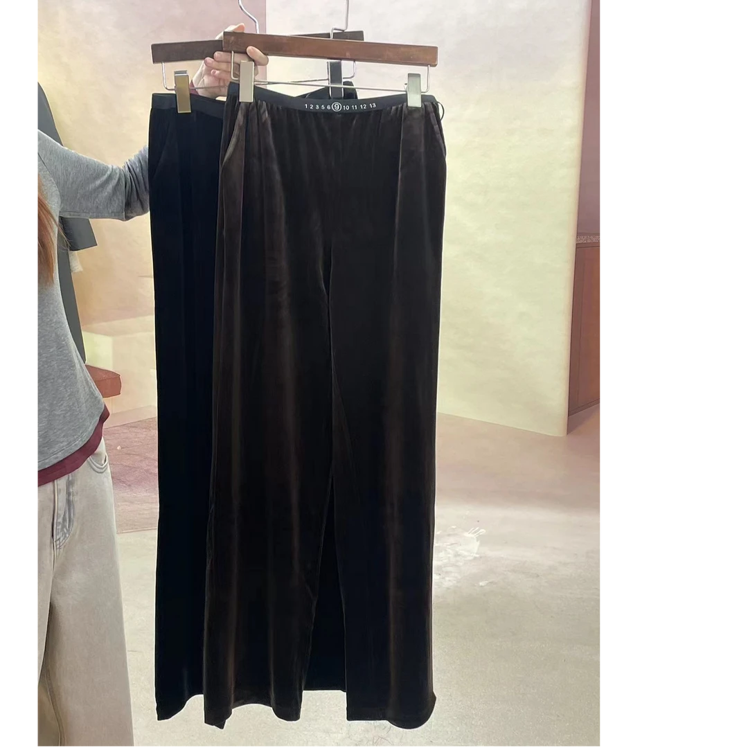 X-MOOM2024【高货丝绒裤】新款女士垂感丝绒直筒裤ZXQNS50471