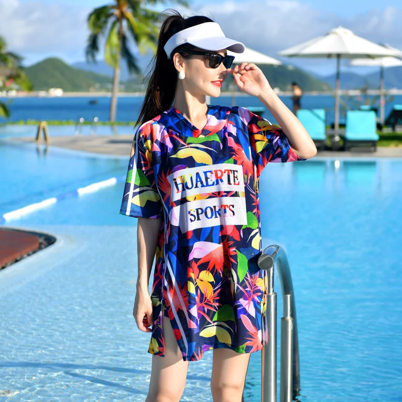 泳衣女夏保守2024年新款运动遮肚显瘦分体泡温泉学生平角裤大码