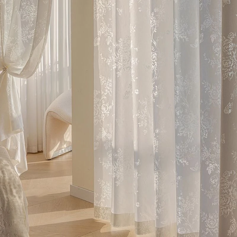 【蝴蝶纱】法式轻奢窗帘2024新款纱帘卧室窗帘布最新款2024客厅窗帘