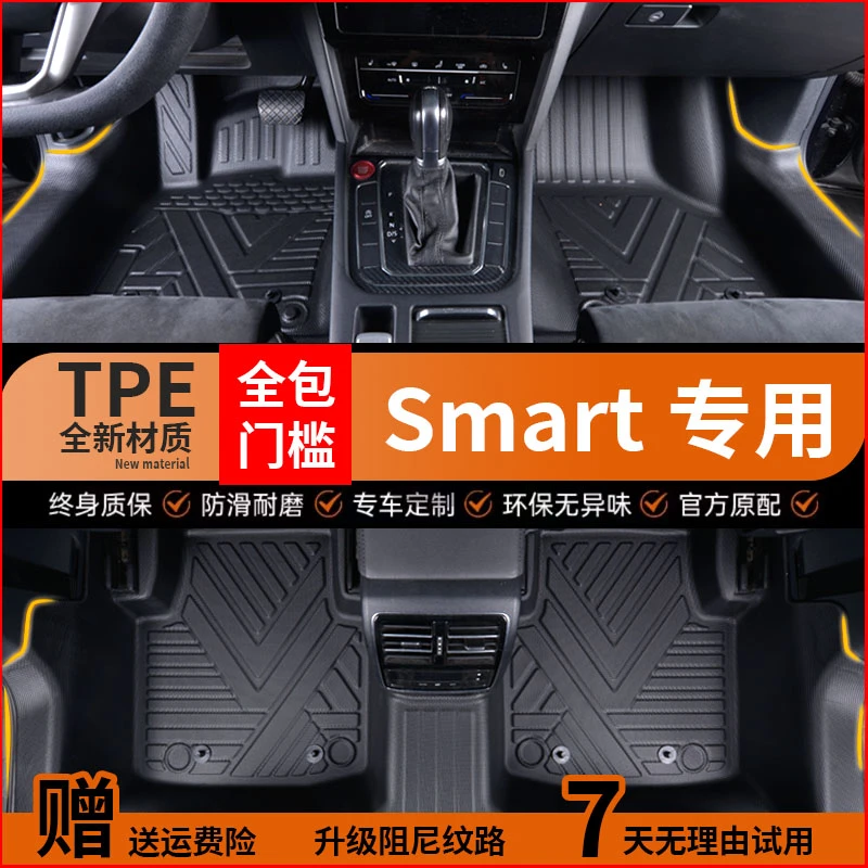 包门槛Smart精灵1精灵3全包围专用新款防水耐磨内饰TPE汽车脚垫
