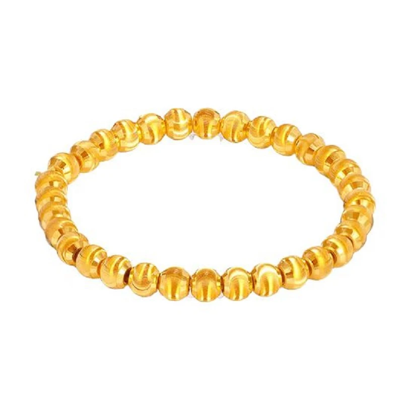 黄金猫眼手链足金999猫眼珠金手链转运珠手串珠珠金珠圆珠光珠卡6