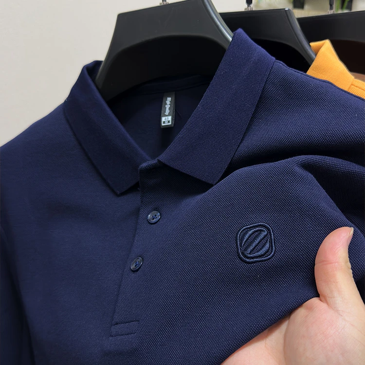 Zero Degree North100%纯棉高端男士翻领长袖POLO衫春秋季休闲t恤