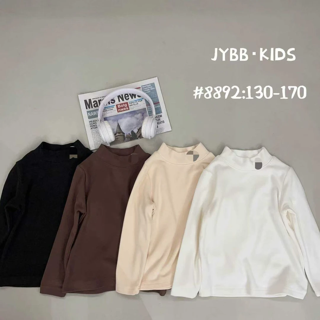 《昊妈家》宽松百搭时尚女童  打底绒衫 8892