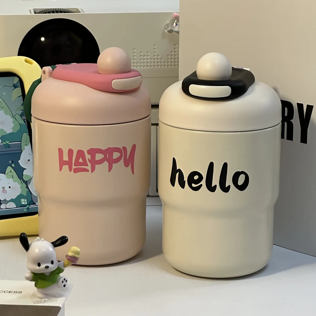 ins高颜值大容量保温杯女学生咖啡杯316不锈钢水杯子家用便携手提