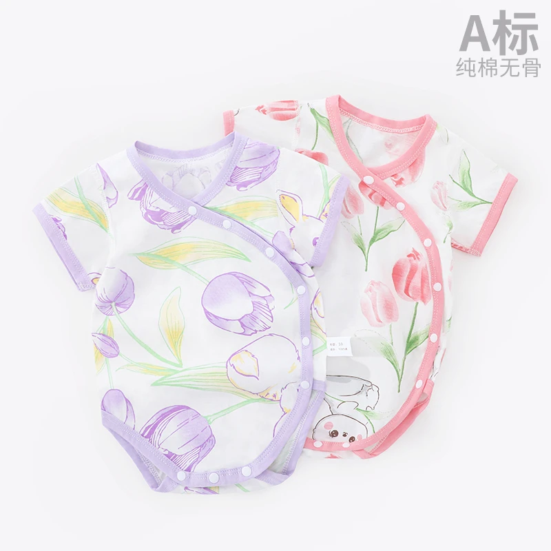 包屁衣婴儿薄款夏季宝宝纯棉哈衣新生幼儿衣服0-1岁夏天睡衣护肚0