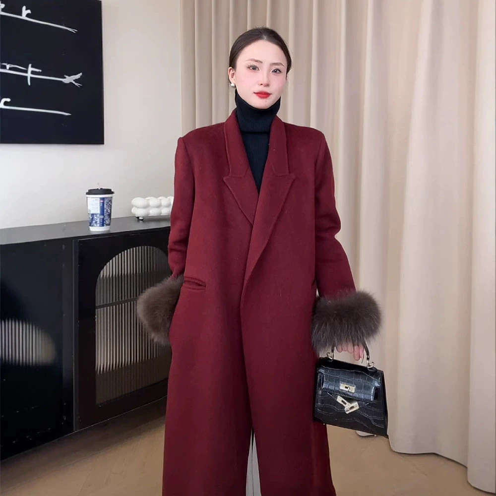 【战袍3.0】韩系流行宽松休闲赫本风2024年纯色小众系带绳收腰长款