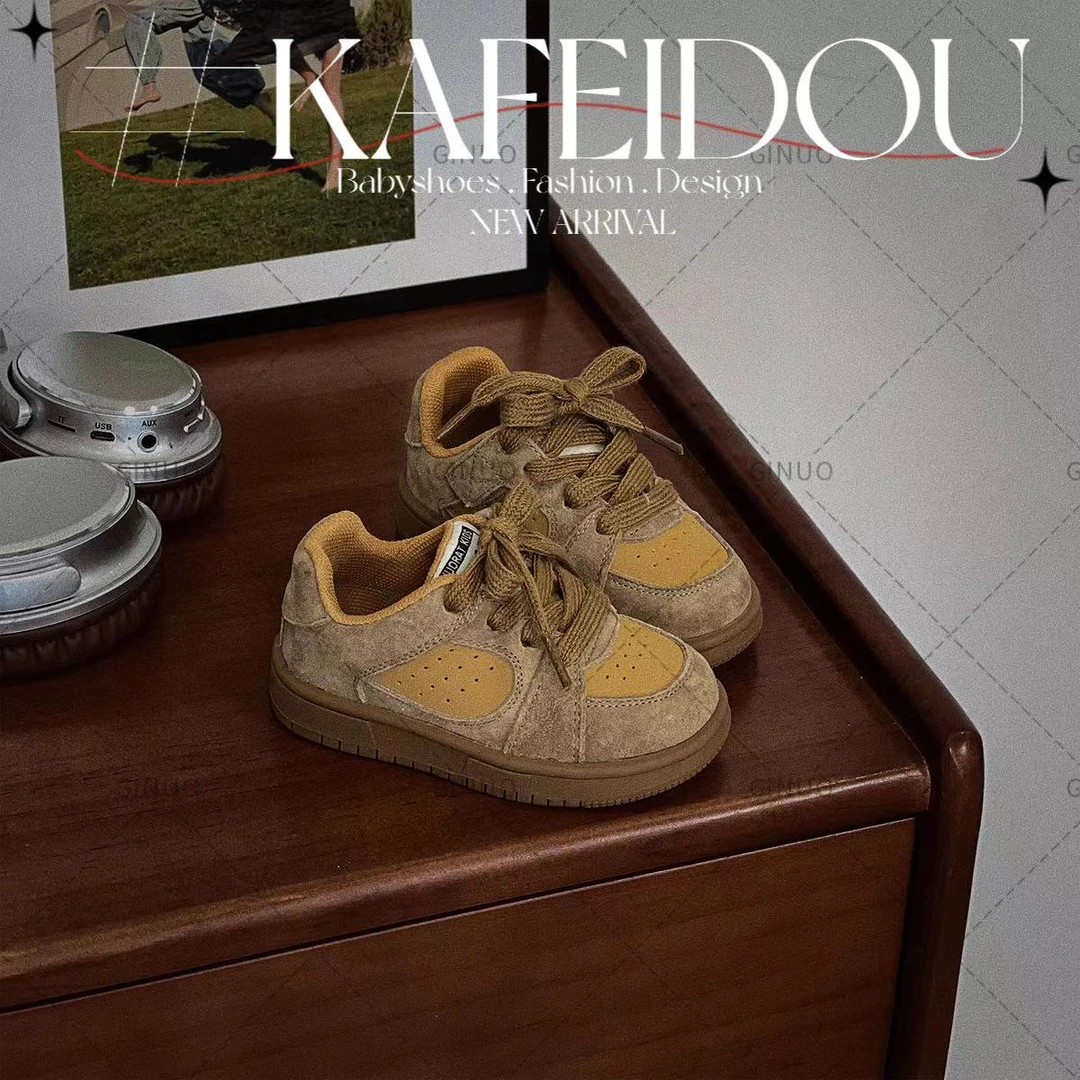 咖啡豆 西西里岛—复古美拉德秋季新款儿童透气板鞋2035