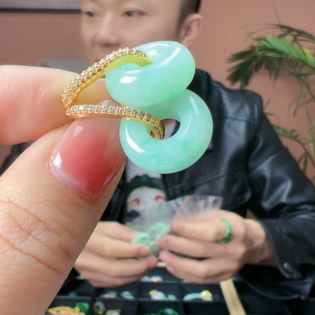【闪购商品】翡翠耳饰银S925镶嵌