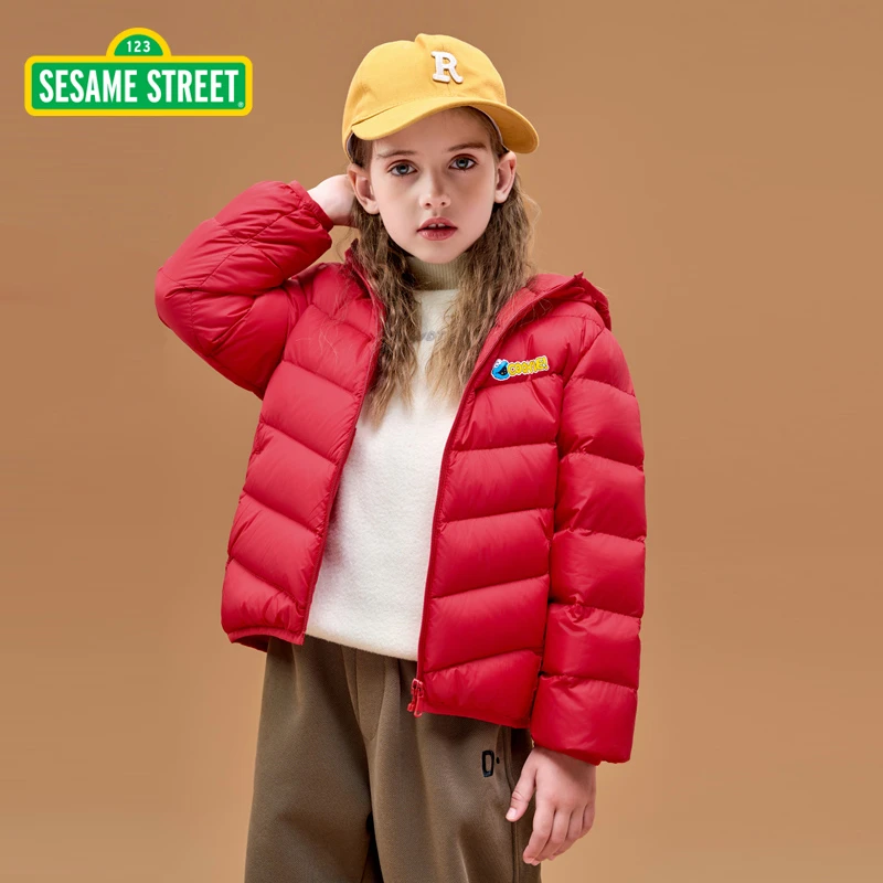芝麻街儿童轻薄羽绒服90绒新国标连帽羽绒服SS502-NZB