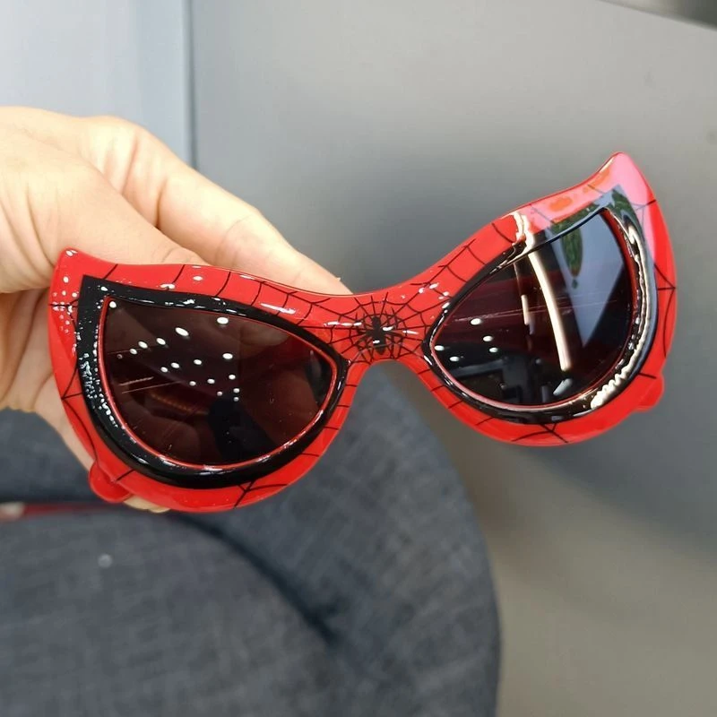 儿童墨镜防紫外线卡通眼镜时尚蜘蛛侠儿童遮阳镜男童偏光墨镜潮
