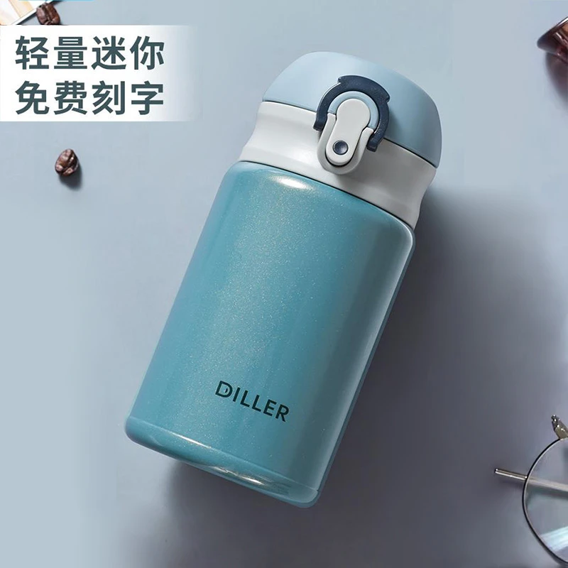 真空保温杯水杯不锈钢杯车载双层户外大容量女士学生弹跳防摔杯子