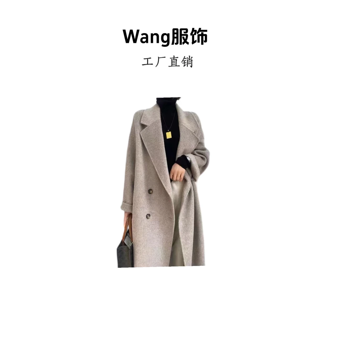 【WANG】韩版宽松秋冬新款长款大衣厚外套DY23001