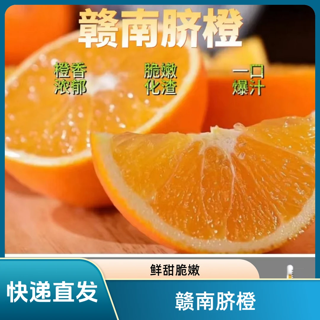 正宗江西赣南脐橙肉细嫩 鲜甜 新鲜 天然 脆嫩 酸甜 快递发货