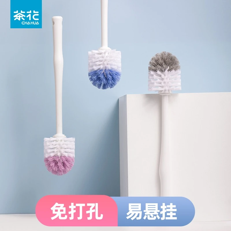 茶花马桶刷家用清洁刷卫生间刷蹲坑刷厕所蹲便器清洁刷子无死角