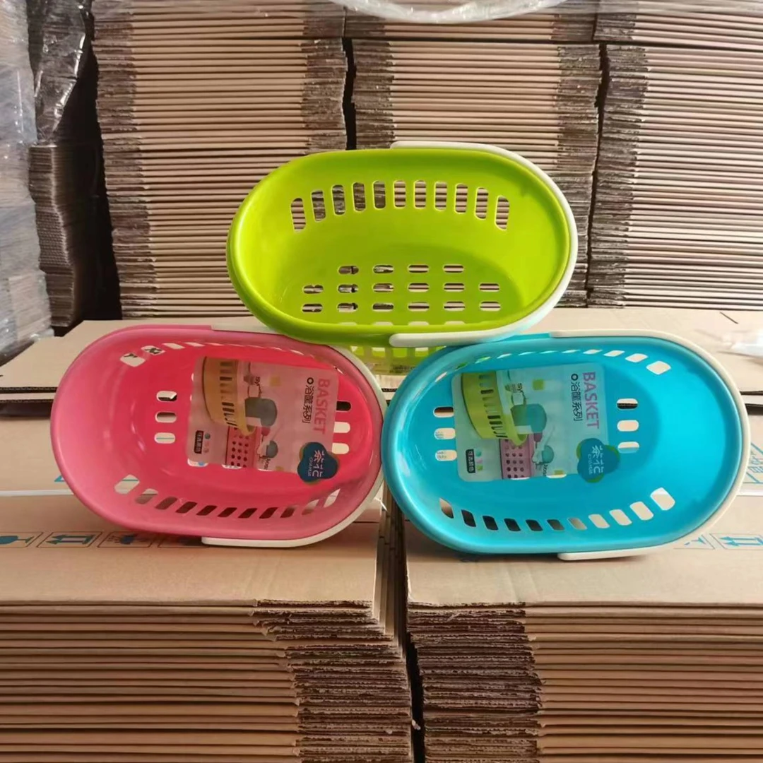 【粉丝专属】茶花洗澡手提篮子11651K-颜色随机