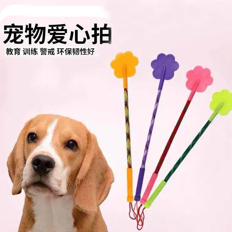 多色训狗好物爱心拍橡胶响片训练器宠物用品打狗棍方便道具训练