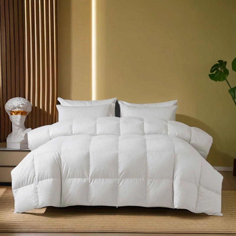 新款140支日本糯棉5A进口大白鹅绒保暖轻盈抗湿冬被双人被春秋被