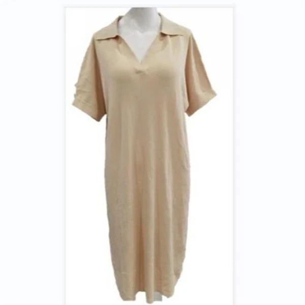 AUM/噢姆新款高定针织半袖polo连衣裙M1BW2L94M