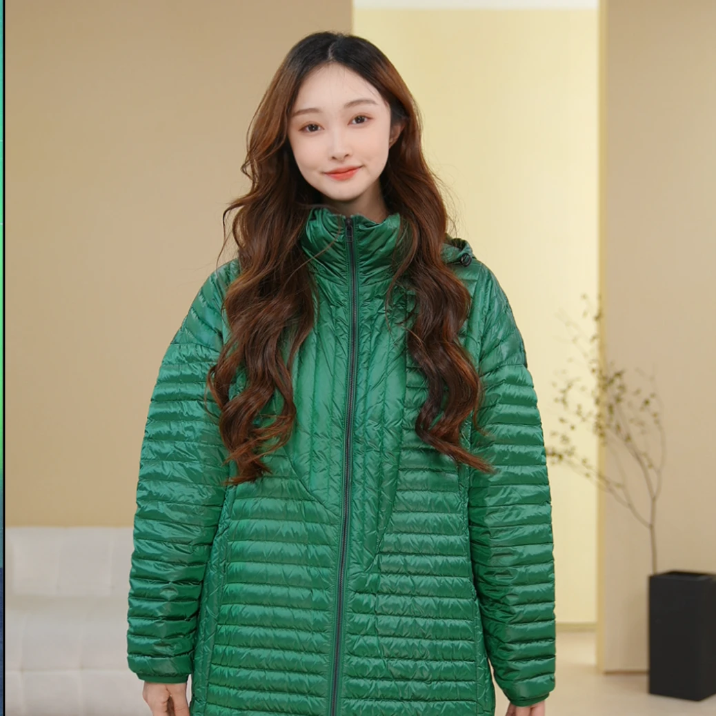 AUM/噢姆冬季季休闲保暖连帽中长款羽绒服M1AY4860Y