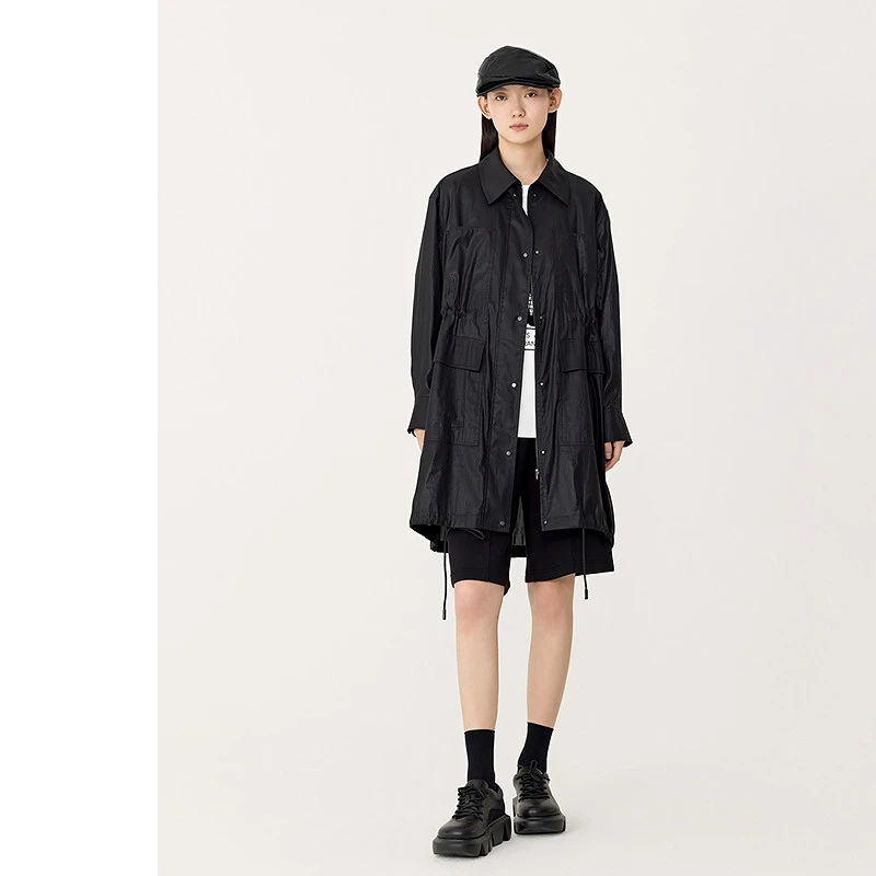 AUM/噢姆【星线好物】黑色长袖复古短外套M1EG11738