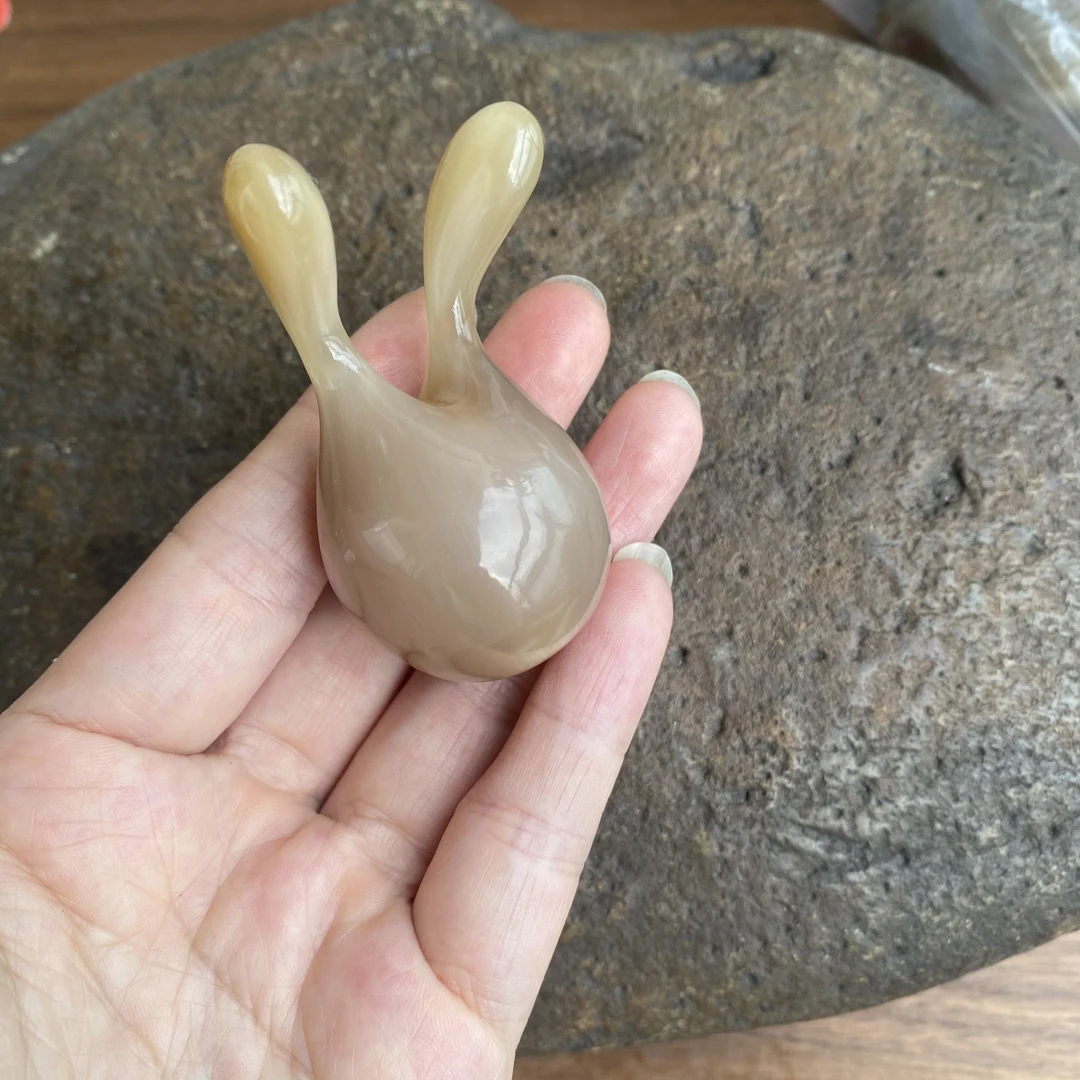 天然牛角兔兔头美鼻按摩穴位按摩器美鼻器精品加厚
