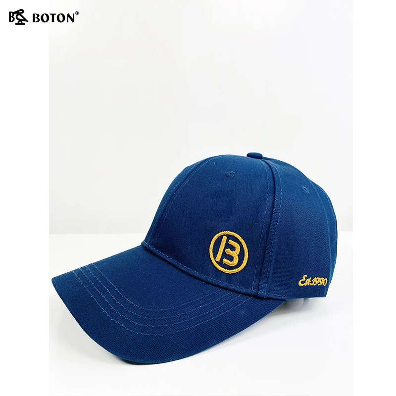 Boton/波顿秋冬简约棉宝蓝色男女显脸小鸭舌户外休闲时尚棒球帽子