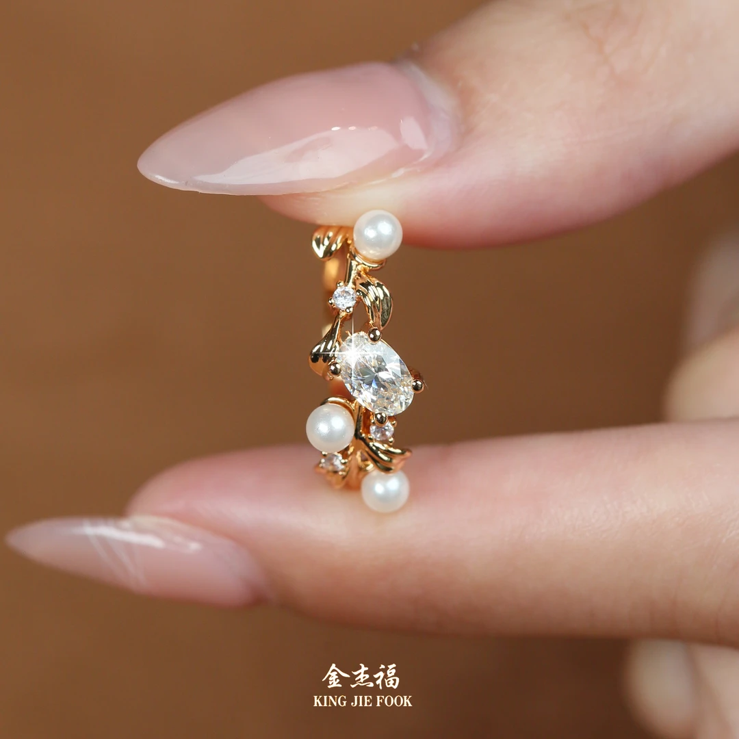 金杰福【花园】0.8克拉 意大利工艺时尚百搭戒指