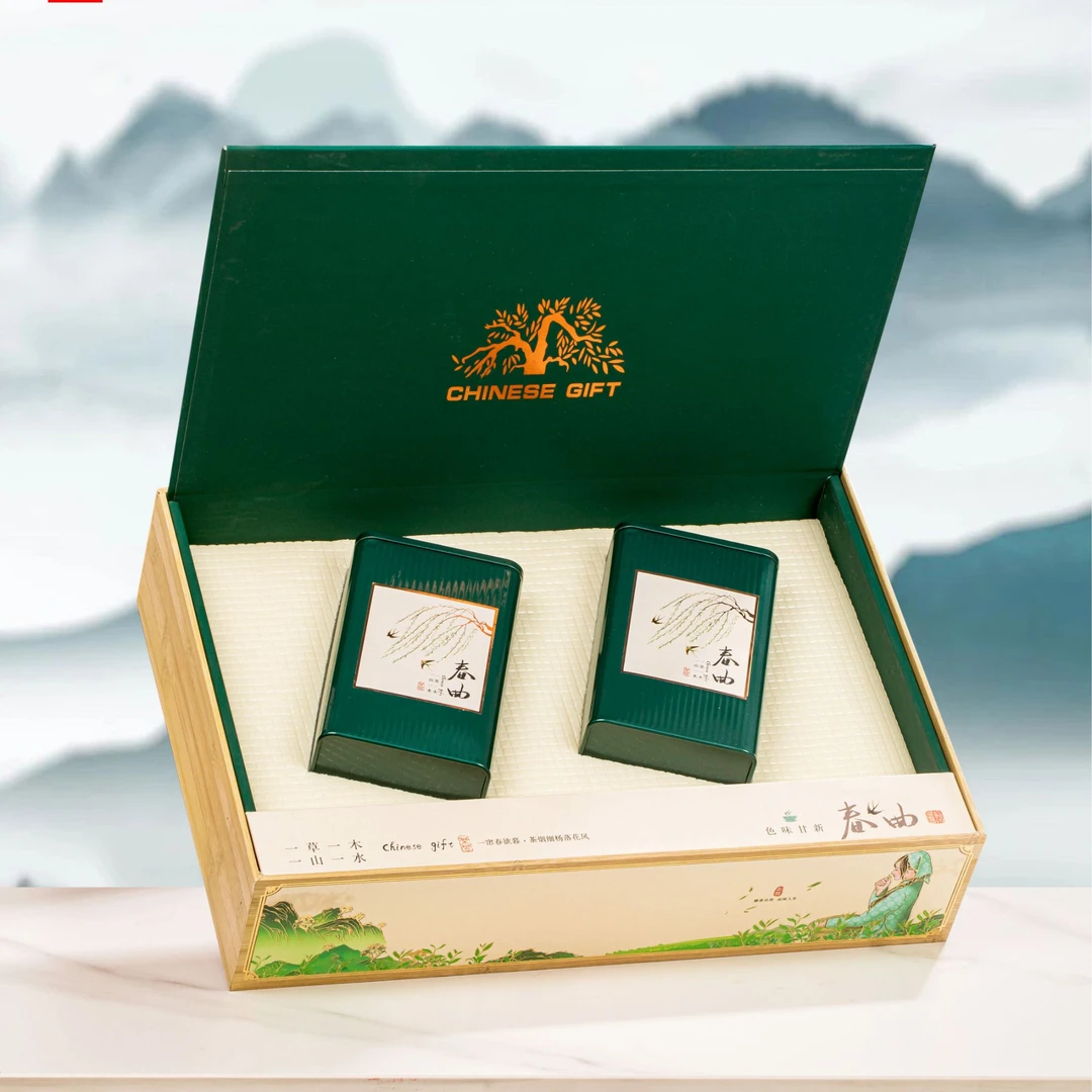 【春曲】头采毛尖 2罐装新茶绿茶 散茶装 茶叶礼盒装