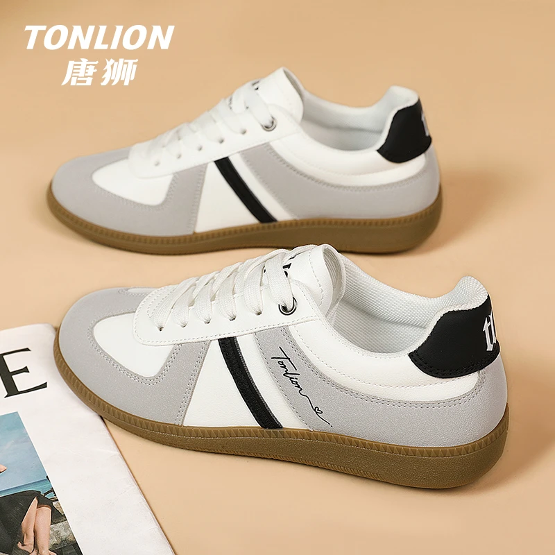 唐狮女鞋复古德训鞋女2024春季潮流百搭运动鞋学生低帮休闲板鞋子